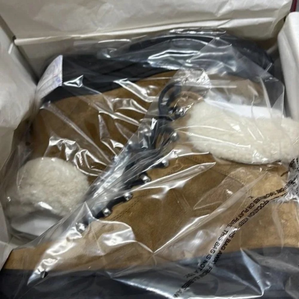 BNIB MARC FISHER LTD PIERSON LUG SOLE BOOTIE TAN 5.5 - Picture 3 of 9